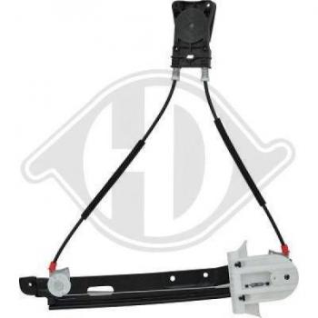 Elevalunas eléctrico DIEDERICHS 1428123, compatible con vehículos específicos, incluye motor de elevación, mecanismo de guía y soporte para instalación fácil