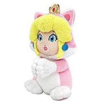 Peluche Super Mario 3D World, Peach Gato Imán 19 cm