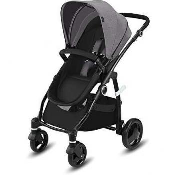 Cbx Leotie Pure - Cochecito con asiento reversible y capazo para recién nacidos, incluye cubierta para lluvia, desde el nacimiento hasta los 15 kg, Comfy Grey