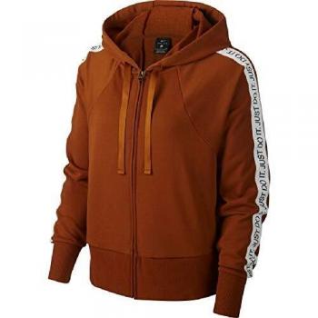 NIKE Dri Get Fit Sudadera, Mujer, Burnt Sienna/Black, S