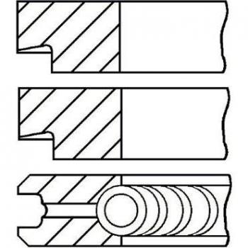 Juego de aros de pistón GOETZE ENGINE Kit 08-145206-00