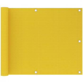 Pantalla de balcón amarillo 75x600 cm en HDPE