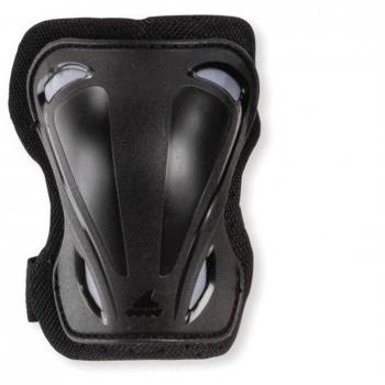 Rodilleras para patinaje adulto SKATE GEAR Rollerblade, color negro, tamaño L, diseñadas para brindar soporte y protección durante la práctica de patinaje