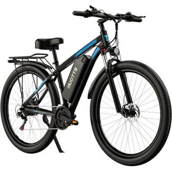 Bicicleta eléctrica DUOTTS C29 750W - Bicicleta de montaña con doble batería de 15Ah, velocidad máxima de 50km/h, cambio de marchas Shimano de 21 velocidades, APP inteligente, color negro