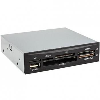 Kolink 75-in-1 6-Port-Cardreader mit USB, 3,5 Zoll - schwarz