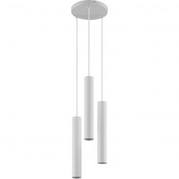 Lámpara colgante moderna Lindby Joffrey de 3 luces en blanco, fabricada en metal, adecuada para salón y comedor, con casquillos GU10