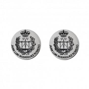 Gemelos Personalizados de Plata Ley 925 para Hombre, Redondos Lisos de 15 mm