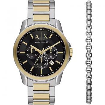 Reloj de hombre Armani Exchange AX7148SET cronógrafo de acero con pulsera y paquete especial A|X ARMANI EXCHANGE Mod. BANKS + pulsera