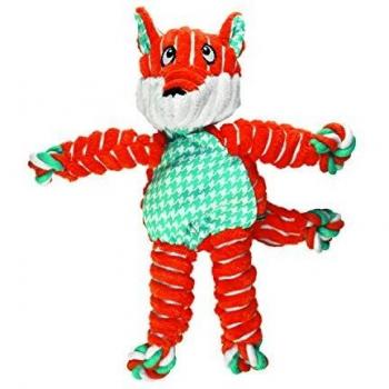 KONG - Floppy Knots Fox - Juguete con Cuerdas internas antirrotura - para Perros Pequeños/Medianos