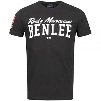 Camiseta de manga corta Benlee Molto Ferte negra y blanca para hombre - 3XL