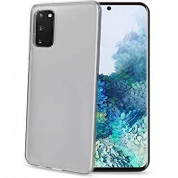 Celly Funda Transparente para Samsung Galaxy S20, Carcasa Protectora de Silicona Gelskin TPU Flexible Antigolpes y Antiarañazos