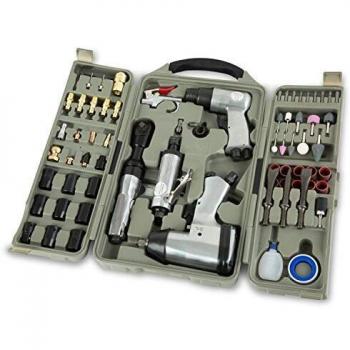 Juego de llaves de impacto EBERTH 71 piezas (1/4 Conexión de aire, Acoplamiento rápido, Accesorios extensos, 311 Nm Torsión, Maleta)