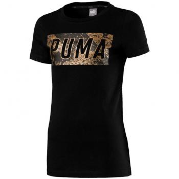 Puma Style Graphic tee 1 G Camiseta, Niñas, Cotton Black, FR Unique