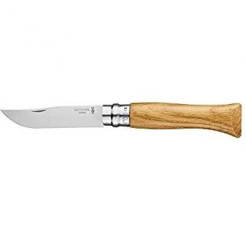 Cuchillo Plegable Opinel No. 9 con Mango de Madera de Roble y Hoja de Acero Inoxidable 12C27