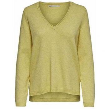 Only Maglia Lesly Donna Giallo con scollo a V 15192254 M