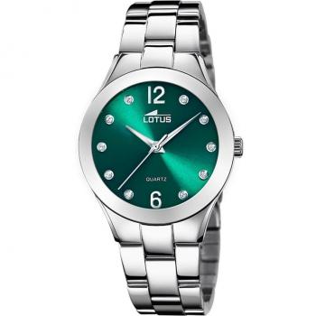 Reloj Lotus Bliss 18884/7 para Mujer con Esfera Verde y Caja de Acero Inoxidable 316L Plateado
