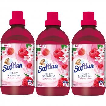 softlan Fruity Sensations Aroma endes suerte Frambuesa Suavizante 3 x 750 ml
