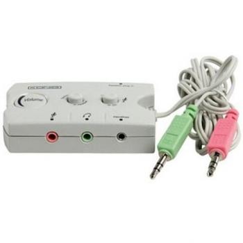 Konig CMP-SWITCH17 - Conmutador de audio para PC - Selector auriculares y altavoces - 2 x Jack 3,5mm