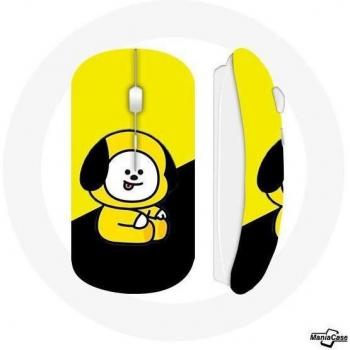 Ratón Inalámbrico BTS Bangtan Boys BT21 Chimmy Jimin Fondo Negro y Amarillo