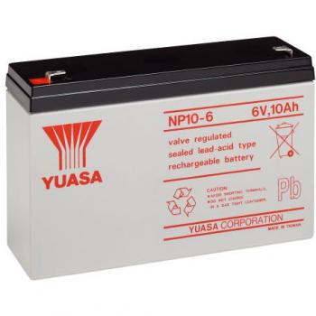 Batería de Plomo Yuasa NP10-6 6V 10Ah con Conectores Faston 4.8mm