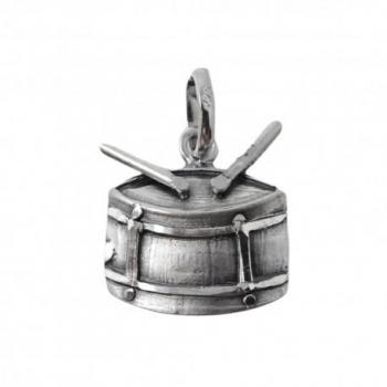 Colgante Plata Ley 925m Tambor 17 Mm. Macizo Detalles Tallados