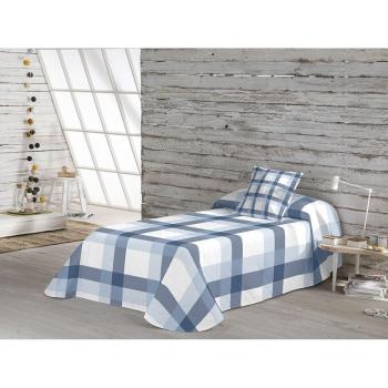 COLCHA BOUTI 100% ALGODÓN ESCOCÉS AZUL-BLANCO ICEHOME
