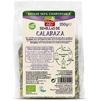 La Finestra Sul Cielo Semillas de Calabaza Peladas Bio, Envase Compostable, 250g