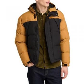 Timberland Durable Water-Repellent Puffer Jacket for Men in Yellow and Black, Size M