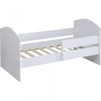 Cama Infantil con Barrera Victoria - Madera Blanca - 80 x 160 cm