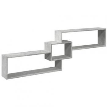 Armario de pared madera ingeniería gris hormigón 158x18x53 cm