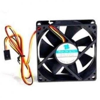 UNYKAch 51786 Ventilador Auxiliar de ordenador 80mm Negro 2000 RPM 3 Pin 7 Aspas Silencioso