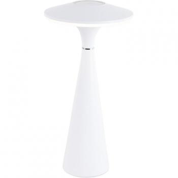 Lámpara de mesa blanca LED recargable con regulación en 3 pasos IP44