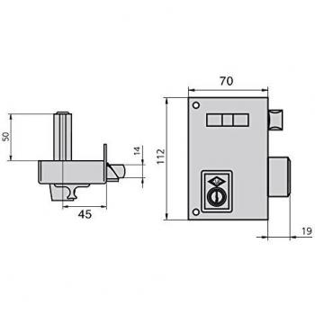 CVL 3160722 Cerradura 156a/70/he Derecha