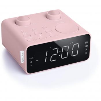 Muse M-17 CPK - Radio Reloj Despertador con Dimmer y Doble Alarma, Color Rosa
