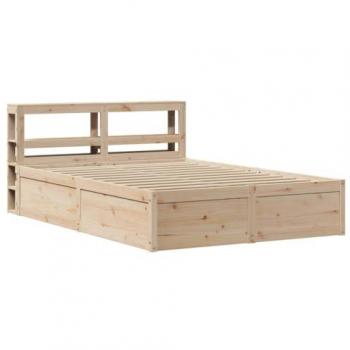 Cabecero de madera maciza de pino 140x190 cm, estructura de cama con cabecero, marco de cama, muebles de dormitorio