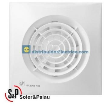 Extractor de baño SILENT 100 CHZ VISUAL, 95 m3/h, con higróstato ajustable y temporizador regulable