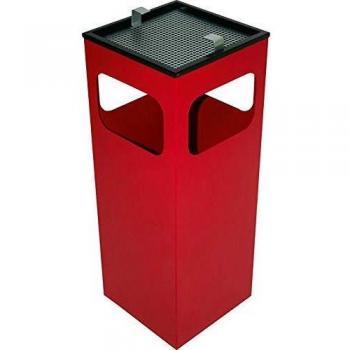 Cenicero Combina 29L de Acero Rojo, Dimensiones 250x655x250 mm