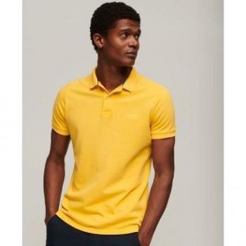 Superdry Men's Vintage Destroyed Short Sleeve Polo Shirt - Yellow