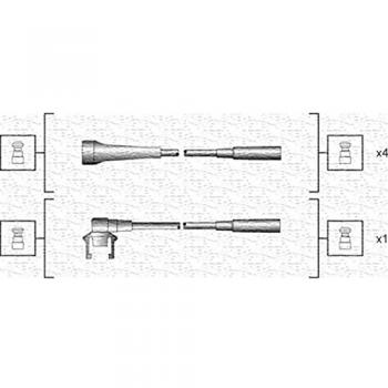 Juego de cables de encendido Magneti Marelli 941318111145