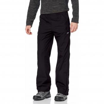 CMP Men's Rain Pants with Full Length Side Zips - Black - 3XL