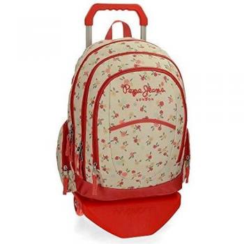 Pepe Jeans Joseline Mochila 44 cm doble cremallera con carro