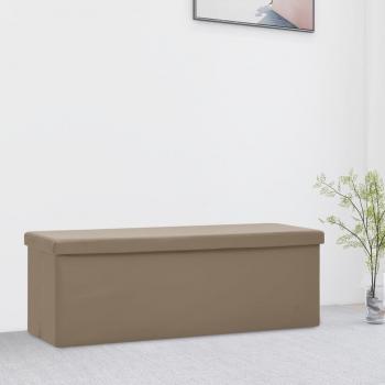 Banco de almacenamiento plegable Cappuccino de PVC con características de diseño moderno, estructura resistente, capacidad de almacenamiento oculta, color marrón capuchino y fácil plegabilidad para optimizar espacio