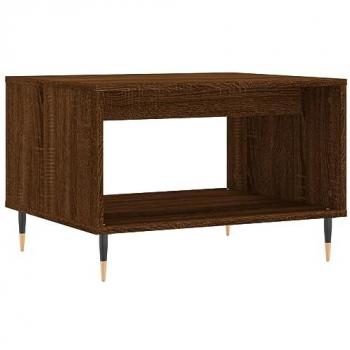 Mesa de centro de madera de ingeniería 60x50x40 cm en color marrón roble