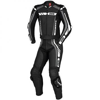 iXS Traje de cuero RS-800 2-Piezas Negro-Gris-Blanco