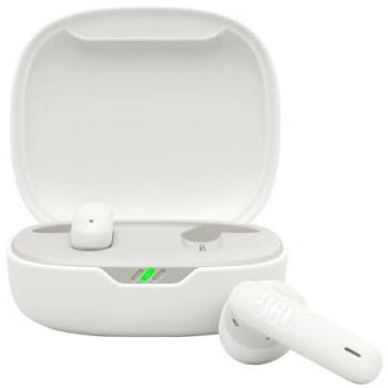 Auriculares In-Ear Bluetooth JBL Wave Flex 2 - Blanco, 40h autonomía, Son Pure Bass, Tecnología Smart Ambient, Resistencia IP54