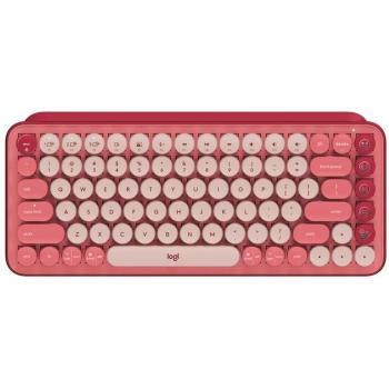 Logitech Pop Keys Wireless Mechanical Keyboard Heartbreaker Rosa con Teclas de Emojis Personalizables P/N:920-010730