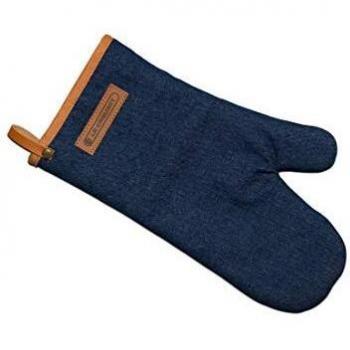 Le Creuset Manopla de horno, 100% algodón, 12,5 in / 31,75 cm largo, Azul Denim,45100327760800