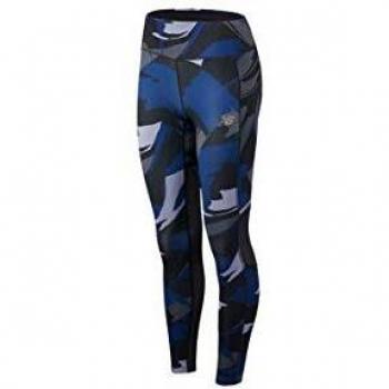 New Balance - Pantalones Ajustados para Mujer, Mujer, Pantalones, WP83229, Impresión Azul, S