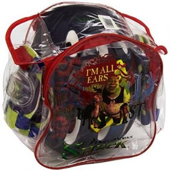Mochila Shrek con Casco y Protecciones para Principiantes, Set de Rodilleras y Coderas, Calidad CE +3 años
