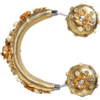Gold Floral Crystal Angel Headphones